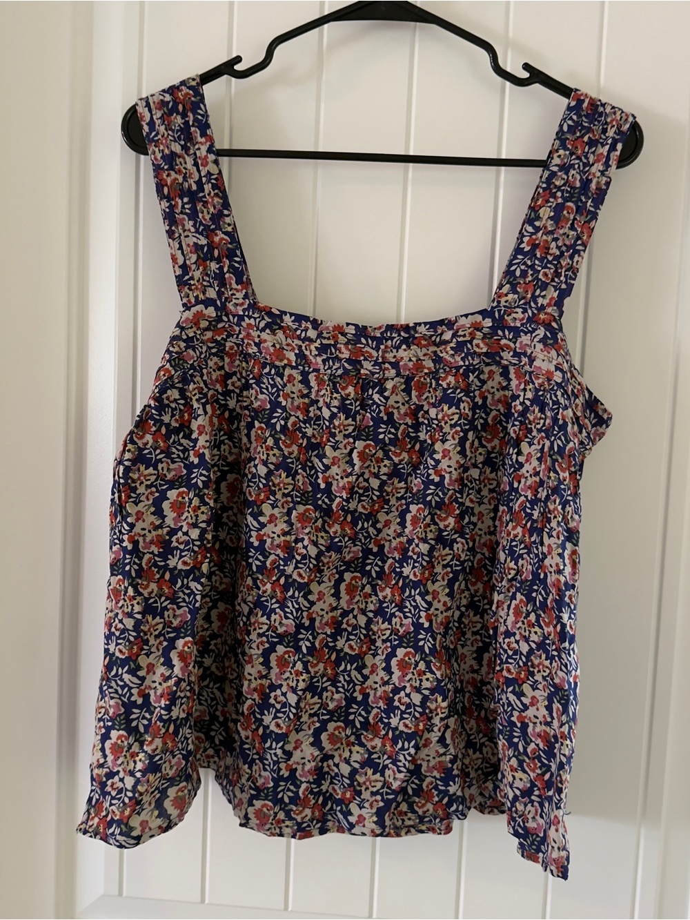 NATURAL LIFE Navy Floral Square-Neck Camisole